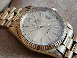 ROLEX OYSTER PERPETUAL DATEJUST 18K Solid Yellow Gold Watch Ref.  16238 5