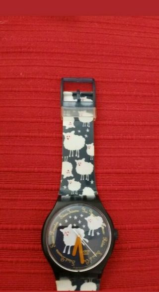 RARE Authentic SWATCH WATCH SUDN101 XL X - VERSION - BLACK SHEEP TOO sheeps gn150 2