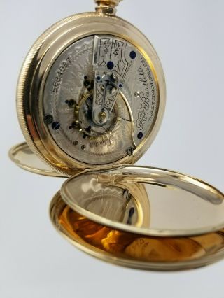 Waltham 1883 Pocket Watch PS Bartlett 14k Gold Hunter Case 18s 15j LOOK 12
