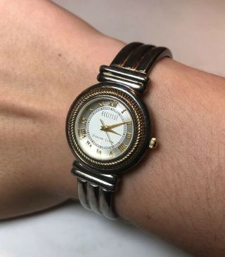 Ecclissi Two Toned Sterling Silver Ladies 6” Watch