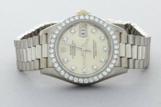 Rolex DateJust Ladies 18K White Gold Diamond Dial Ref 69139 President 3