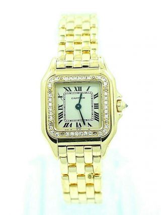 Cartier PanthÈre De Cartier 18k Yellow Gold With Diamonds Watch 1280 Mg241488