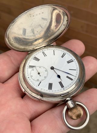 A Large “s&co” Solid Silver Quarter Repeating Full Hunter Pocket Watch,  C1900s.
