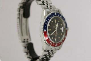 Rolex GMT Master 1675 Gilt Chapter Ring Pointed Crown Guard Project Watch,  1960s 5