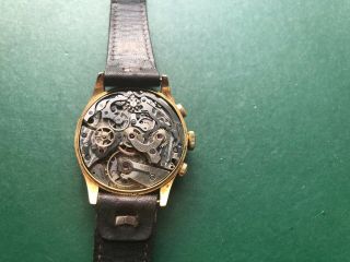 Rolex chronograph ref 2508 solid 18k gold vintage rare wristwatch 3