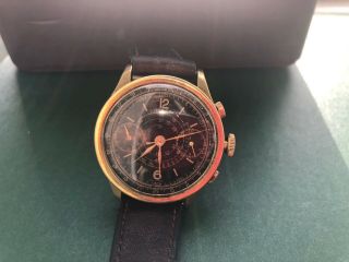 Rolex chronograph ref 2508 solid 18k gold vintage rare wristwatch 6