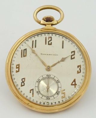 Hamilton Pocket Watch,  Tiffany & Co,  18k Solid Gold,  23 Jewel,  12 Size - Rf35855