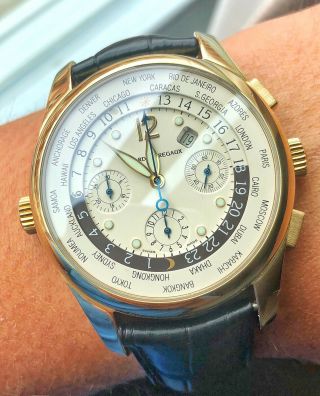 Girard - Perregaux Ww.  Tc 4980 World Time Chronograph 18k Gold 43mm Boxes Papers