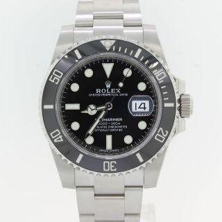 2019 Rolex Submariner Date 116610 Steel 40mm Black Dive Ceramic Watch Box 3