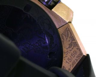 Linde Werdelin Oktopus 18K Rose gold auto.  moon phase engraved case men ' s watch 9