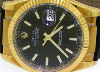 Rolex Datejust 116138 18K gold 36mm automatic men ' s watch D - serial w/ papers 2