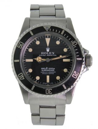 Rolex Oyter Perpetual Classic Vintage Submariner No Date Stainless Steel Blac.