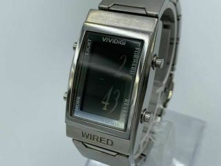 Seiko Alba Wired Vividigi W510 - 4a00 Digital Watch Stainless Steel Women Men