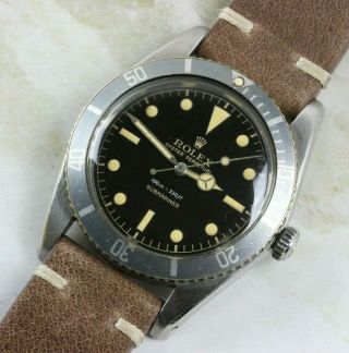 Vintage Rolex Submariner Dive Wristwatch Ref.  5508 James Bond Small Crown c.  1961 2