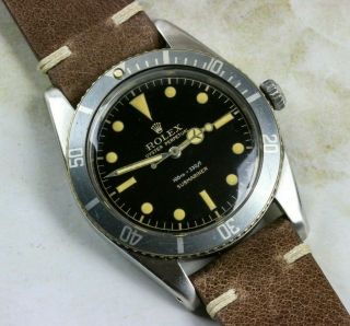 Vintage Rolex Submariner Dive Wristwatch Ref.  5508 James Bond Small Crown c.  1961 3