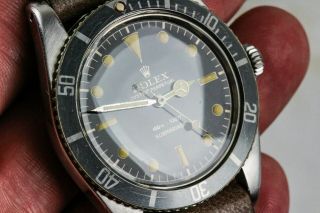 Vintage Rolex Submariner Dive Wristwatch Ref.  5508 James Bond Small Crown c.  1961 4