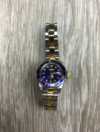 Invicta Ladies Pro Diver Professional Watch Navy Blue Dial Two Tone 8942 Womens