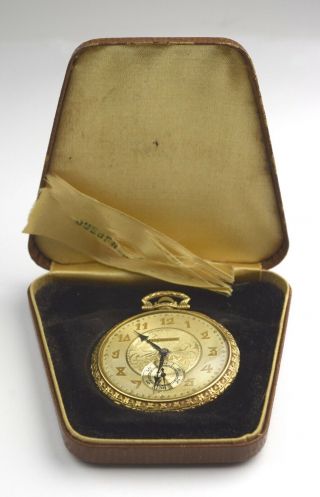 14K Gold Hampden Paul Revere 12s Pocket Watch & Provenance - 13 - MT 8