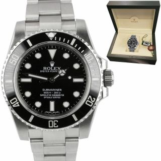 2017 Rolex Submariner No - Date 114060 Stainless Steel Dive Ceramic 40mm Watch