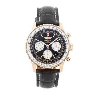 Breitling Navitimer 01 Chronograph Rose Gold Auto 43mm Mens Watch Rb012012/ba49