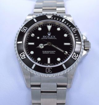 ROLEX Submariner 14060 Oyster Stainless Steel Black Dial Watch 2