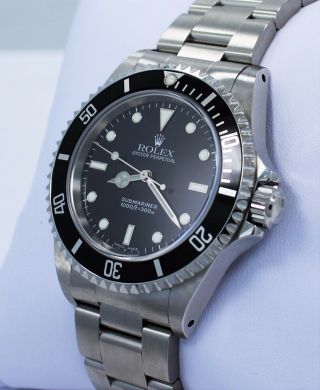 ROLEX Submariner 14060 Oyster Stainless Steel Black Dial Watch 4