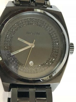 Nixon The Monopoly All Black Wristwatch For Women Stainless Steel