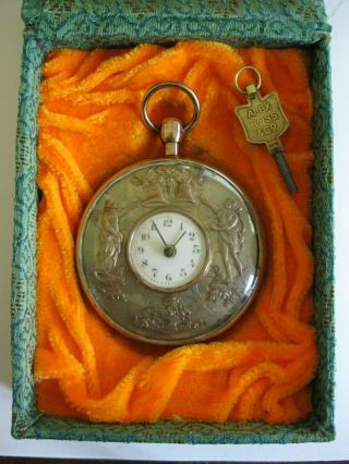 18k Gold Erotic Alex Ross & Co 1/4 Hour Repeater Pocket Watch Triple Automation