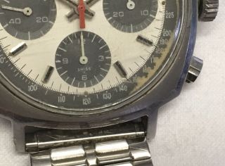 Vintage Watch Heuer Camaro Panda Dail Tachymeter Estate Wristwatch 3