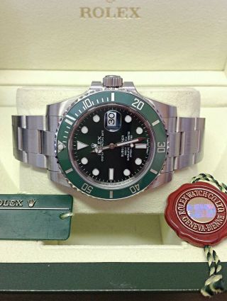 Rolex Submariner Date 116610LV Green Dial ' Hulk ' BOX AND PAPERWORK 2012 3
