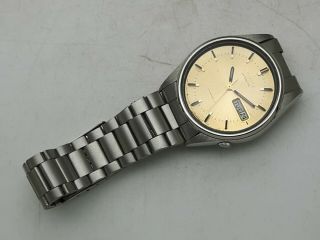 Vintage Seiko 5 Japan Automatic 17J Cal 6309 Day Date St Steel Men ' s Wrist Watch 7