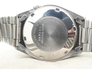 Vintage Seiko 5 Japan Automatic 17J Cal 6309 Day Date St Steel Men ' s Wrist Watch 8