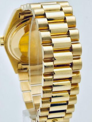 Estate Rolex Day Date Presidential 18k Solid Gold Mens 36mm QUICKSET MINTY 5