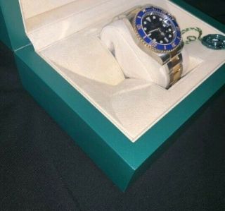 ROLEX - 18kt Gold Submariner Blue CERAMIC Box Card Papers 3