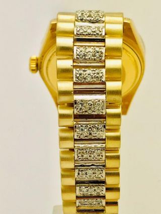 Estate Rolex Day Date President 18k Gold Mens 36mm Diamond Band & Bezel 8