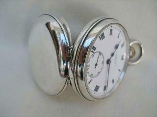 Fine Solid Sterling Silver J.  W.  Benson Gentleman ' s Pocket Watch. 8
