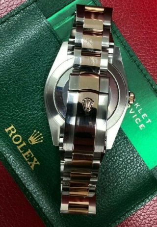 Rolex Datejust 41mm Rose Gold 18kt/Steel 123601 Chocolate Men ' s Watch 10