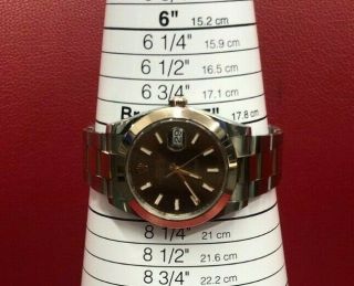 Rolex Datejust 41mm Rose Gold 18kt/Steel 123601 Chocolate Men ' s Watch 8