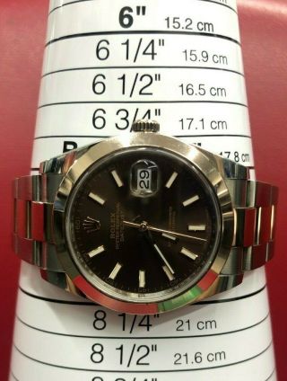 Rolex Datejust 41mm Rose Gold 18kt/Steel 123601 Chocolate Men ' s Watch 9