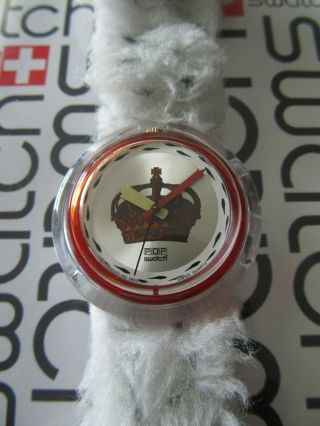 Swatch Royalty Pmr102 1998 Pop 32mm Leather