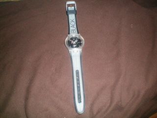 Swatch Watch 2005 Black With Clear View Battery Keeps Good Time