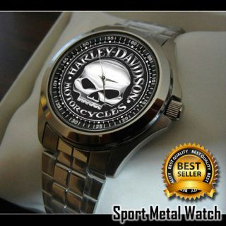 Rare - Harley - Davidson - Motor Cycles - Sport Metal Watch Men Wristwatch