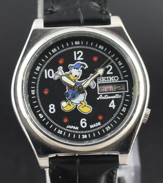 Vintage Seiko Automatic 17 Jewel Cal.  7009a Donald Duck Day Date Men 