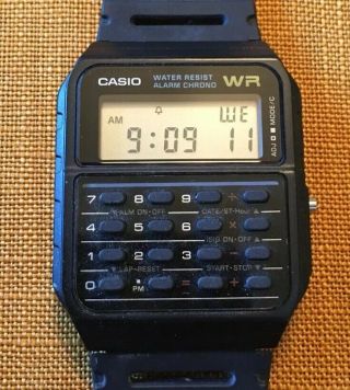 Casio Ca - 53w Calculator Watch.  Every Button Beeps And.