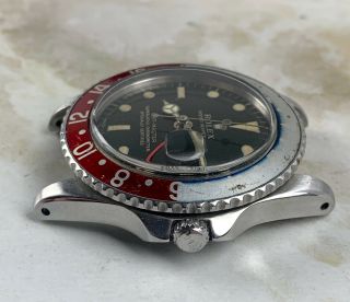 Vintage Rolex Gilt GMT - Master Wristwatch Ref.  1675 RARE Transitional PCG NR 7
