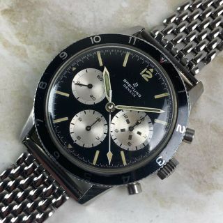 Vintage Breitling Co - Pilot Chronograph Wristwatch Ref.  765CP Venus 178 1960s NR 2
