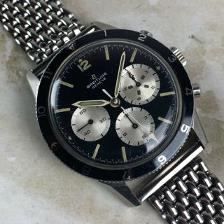 Vintage Breitling Co - Pilot Chronograph Wristwatch Ref.  765CP Venus 178 1960s NR 3