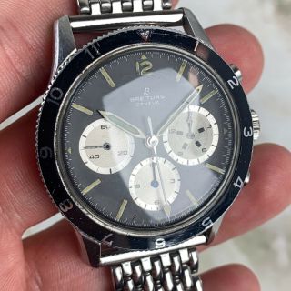 Vintage Breitling Co - Pilot Chronograph Wristwatch Ref.  765CP Venus 178 1960s NR 4