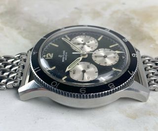 Vintage Breitling Co - Pilot Chronograph Wristwatch Ref.  765CP Venus 178 1960s NR 6
