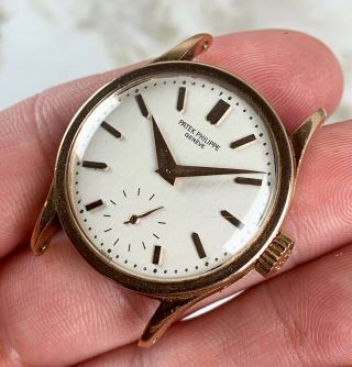 Vintage Patek Philippe Calatrava Wristwatch Ref.  96 18kt Rose Gold NR 5